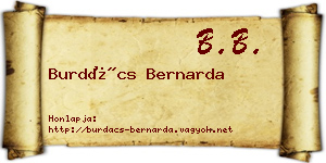 Burdács Bernarda névjegykártya